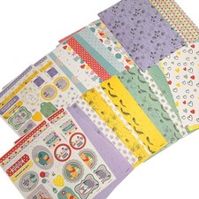 Lot of Winnie The Pooh Scrapbooking Paper Birthday Embellishments Craft