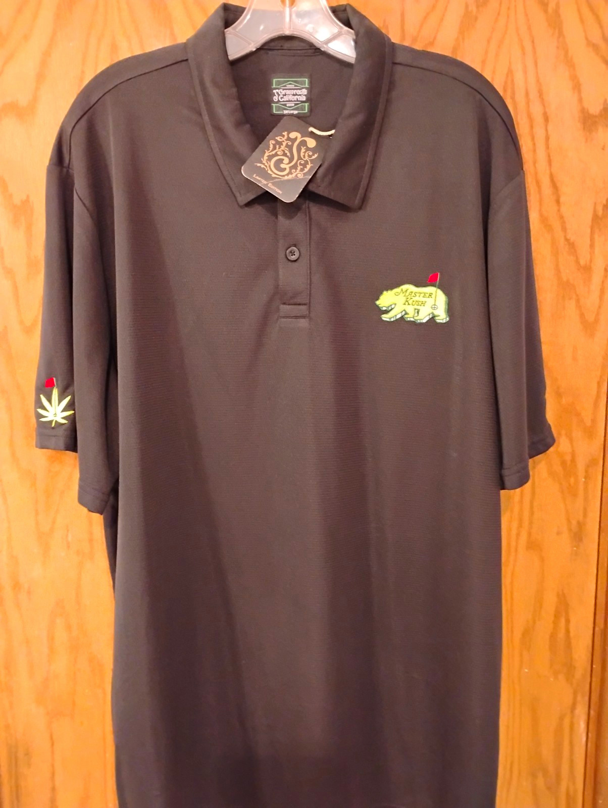 Master Kush Bear Men's Polo 3XL Black Limited Cl1244-6
