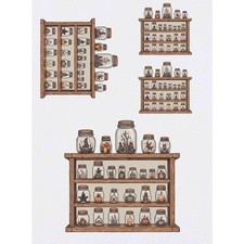 4 x 'Spell Jar Shelving' Temporary Tattoos / Transfers (TO00098412)
