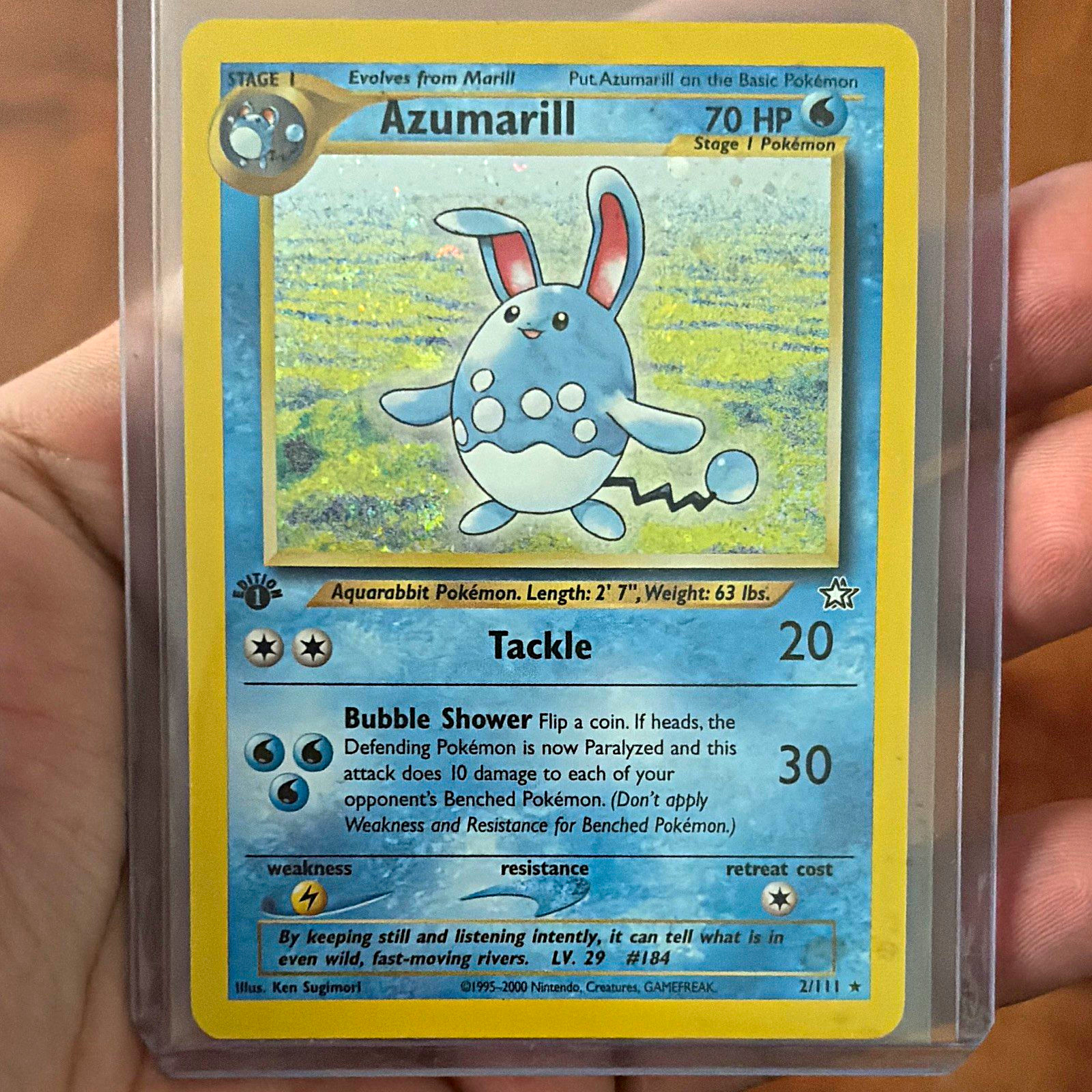 Azumarill 2/111 Neo Genesis 1st Edition Holo Rare