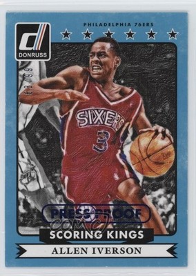 2014 Panini Donruss Scoring Kings Press Proof Blue 83/99 Allen Iverson HOF 09br