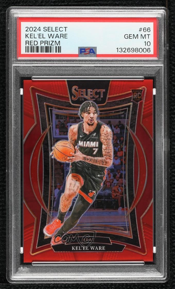 2024 Panini Select Concourse Red Prizm 32/199 Kel'el Ware #66 PSA 10 GEM MT 06wa