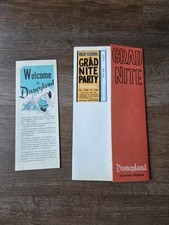 Rare 1955 Disneyland Opening Year Main Gate Map & 1962 Grad Nite Brochures