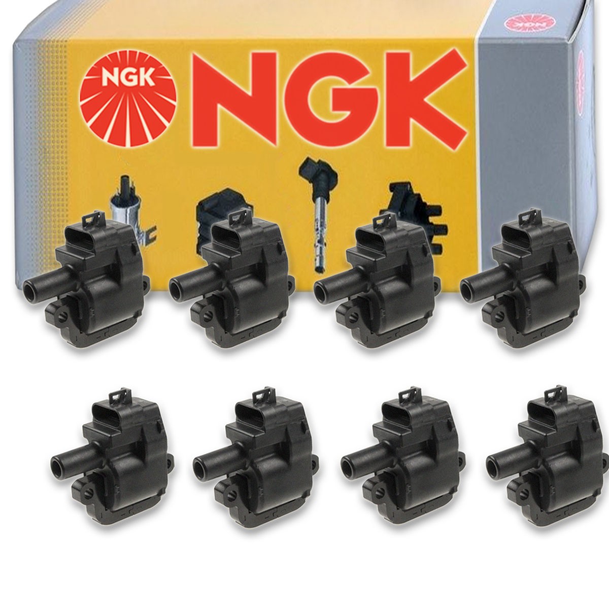 8 pcs NGK Ignition Coil for 2001-2002 GMC Savana 3500 8.1L V8 - Spark Plug ae