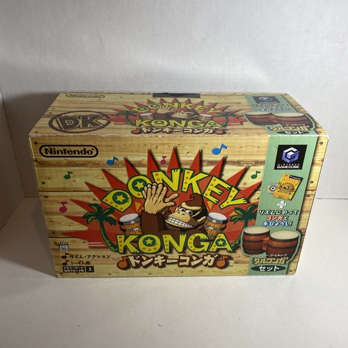 Nintendo Gamecube Donkey Konga 1, 2, Jungle Beat & Bongos Japanisch - US-Verkäufer