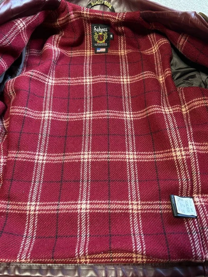 Schott 6103US Burgundy Chromexcel Leather Trucker Jacket 38 Special Edition - Image 3 of 4