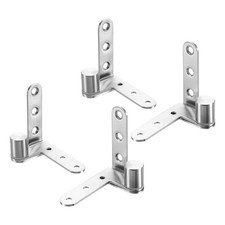 2Set 180 Degree Pivot Hinges, for 25mm Thick Door, 44lbs Load Bearing, Silver