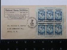 US sc 735 s s 1934 Byrd Antarctic Imperf National Stamp Exhibition Cover NY fdc