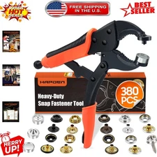 Adjustable Snap Fastener Installation Tool with 100 Sets of Color Snaps Included