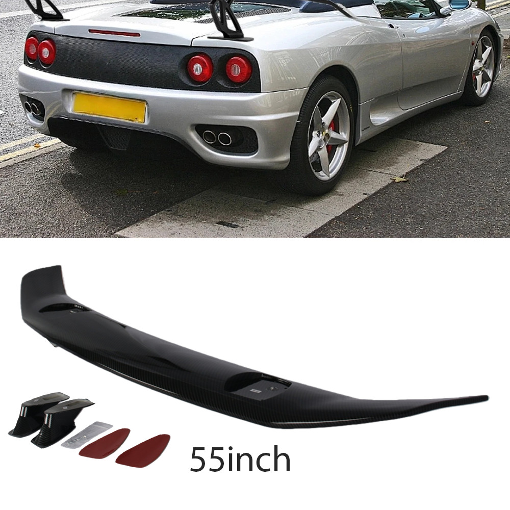 Carbon Fiber Rear Trunk Spoiler Lip Roof Tail Wing 55'' For Ferrari 360 Modena