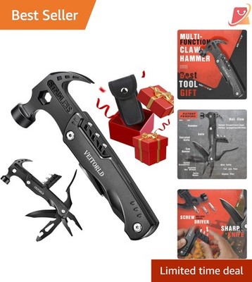 Multitool Hammer Stainless Steel Camping Accessory Compact Travel Tool