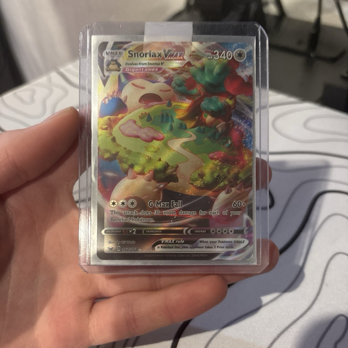 Snorlax VMAX ホロレア 340HP Pokémon Snorlax VMAX Full Art Ultra Rare Holo 340 HP Sword