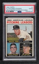 1964 Topps League Leaders Whitey Ford Camilo Pascual Jim Bouton PSA 2 HOF 1cx5
