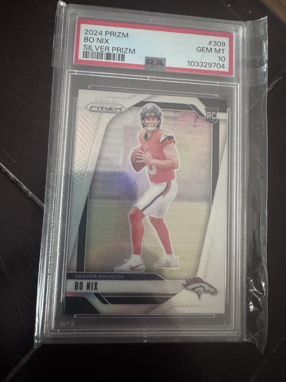 Bo Nix Panini Prizm #309 Silver