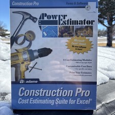 Adams Construction Pro Power Estimator Forms And Software Suite For Excel PC NEW