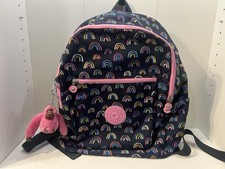 Kipling Chuwy Mochila Bolso para Libros Arco Iris Dispersión Niñas Azul Rosa Gorila Llavero