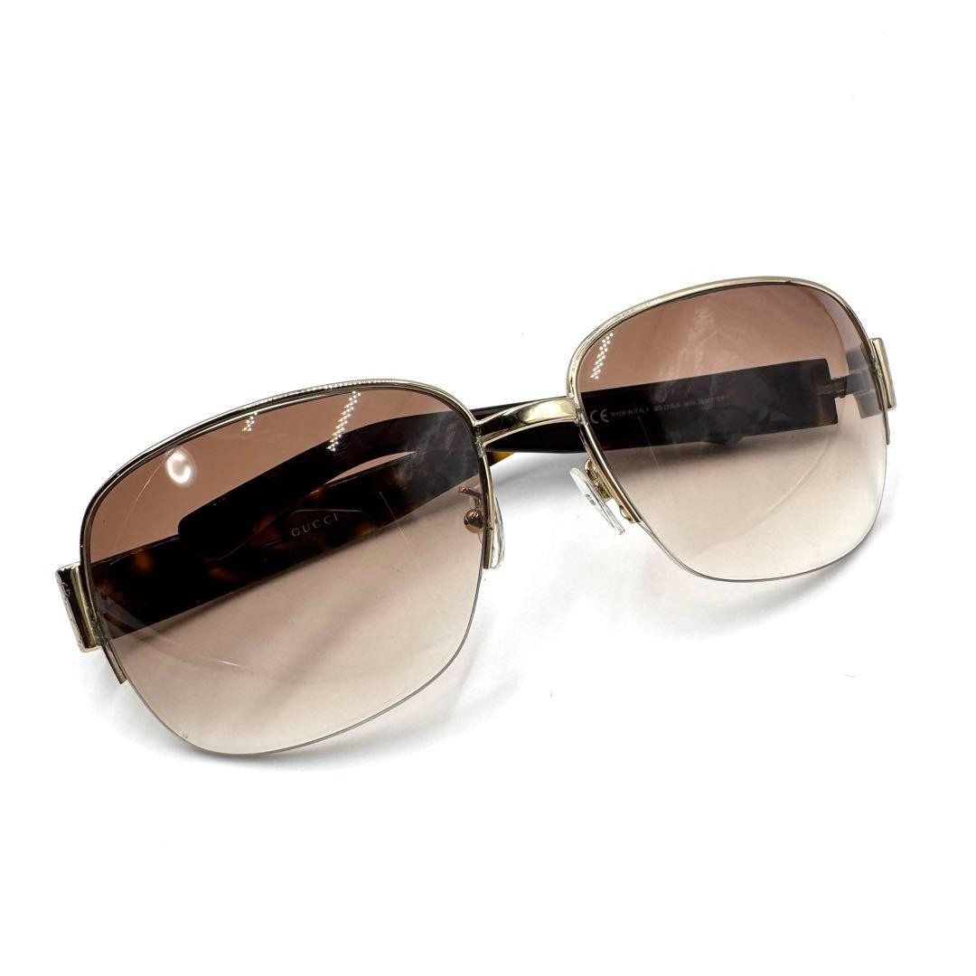 GUCCI Sunglasses GG pattern Gold frame Brown gradient lenses GG2719 S thumbnail 10