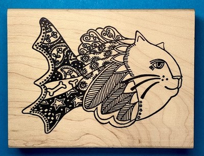 NEW! PAULA BEST CATFISH by Judikins cat fish kitty fur baby bones stars flowers