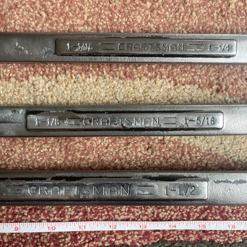 Craftsman Large Wrench 3PC. 1-1/2 , 1-7/16 , 1-5/16 , 1-1/8 , 1-1/4 , 1-1/16 USA - Picture 16 of 20
