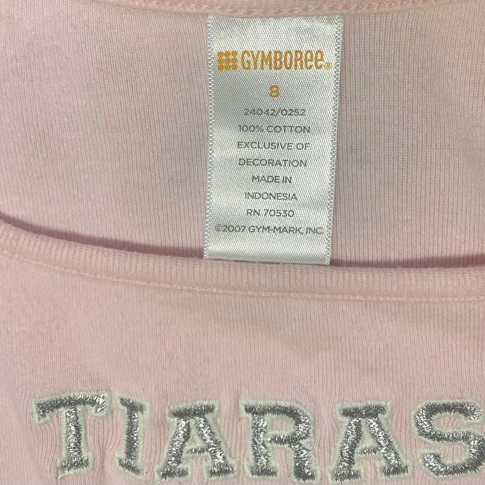 Top rosa Gymboree SCHOOLGIRLS ROCK Tiaras Make You Taller talla 8 Foto 3 de 4