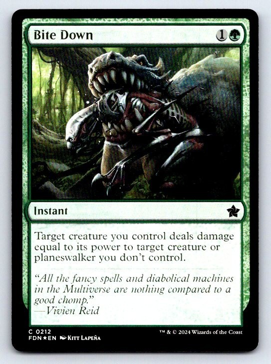 Bite Down 212 Common Foundations Magic: The Gathering Foil