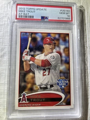 2012 Topps Update Mike Trout  At Bat #US 144 PSA 10