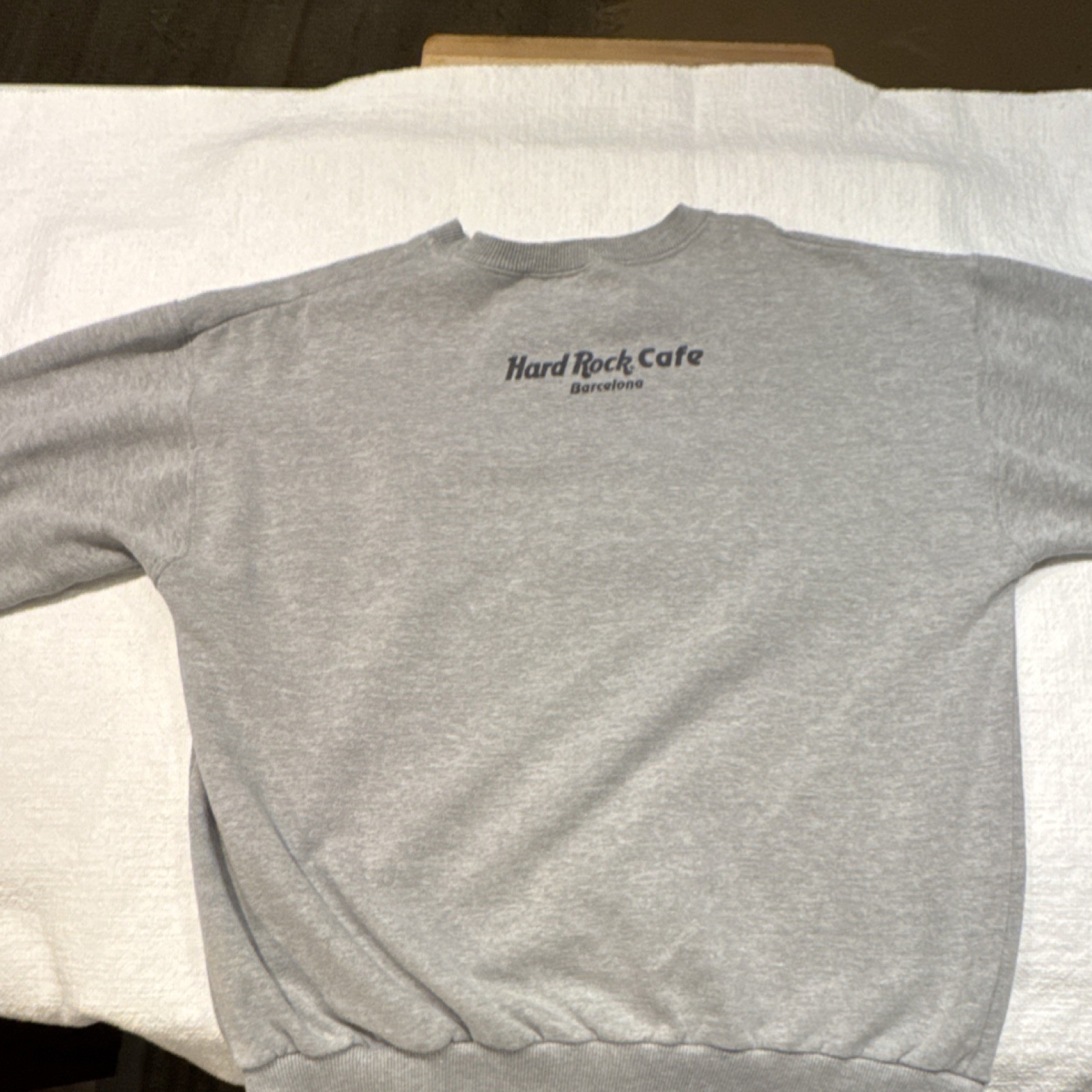 Hard Rock Cafe Gray XL Fleece Pullover Sweatshirt Graphic Print Barcelona Men image 4