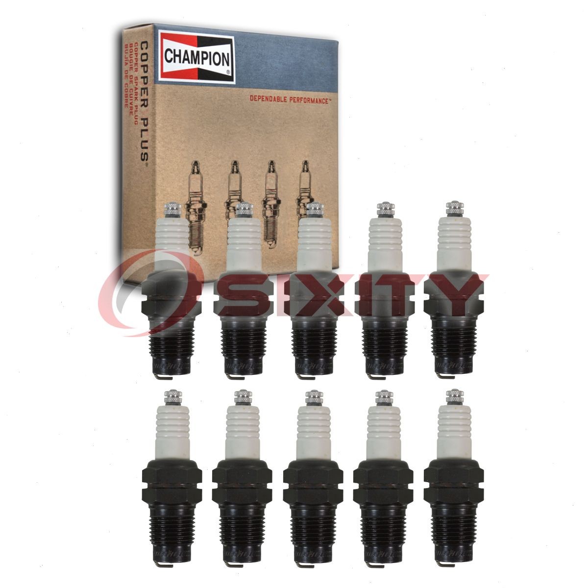 10 pc Champion Industrial 525 Spark Plugs for G59 G56 F11 26 25 15EX 15E el