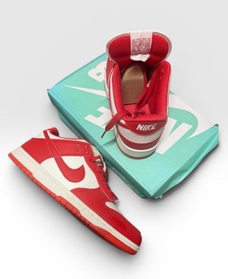Nike Dunk Low Herren Sneaker Low Top Rot/Weiß EU 44 Schnürung mit Box