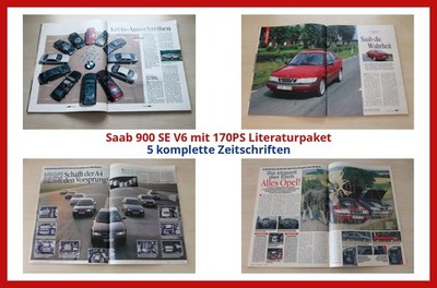 Saab 900 SE V6 mit 170PS Literaturpaket - 5 komplette Zeitschriften