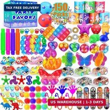Party Favors for Kids 8-12 4-8, 150-Pack Fidget Toys Bulk, Treasure Box Toys for