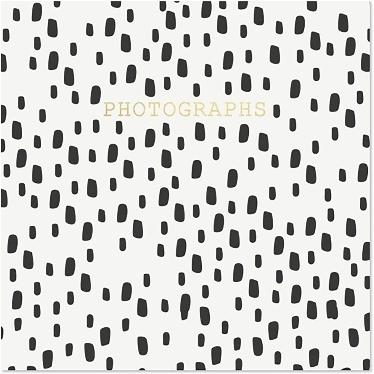 Tallon White with Black Spots 6x4 Photo Album Memo Slip in Holds 200 Photos