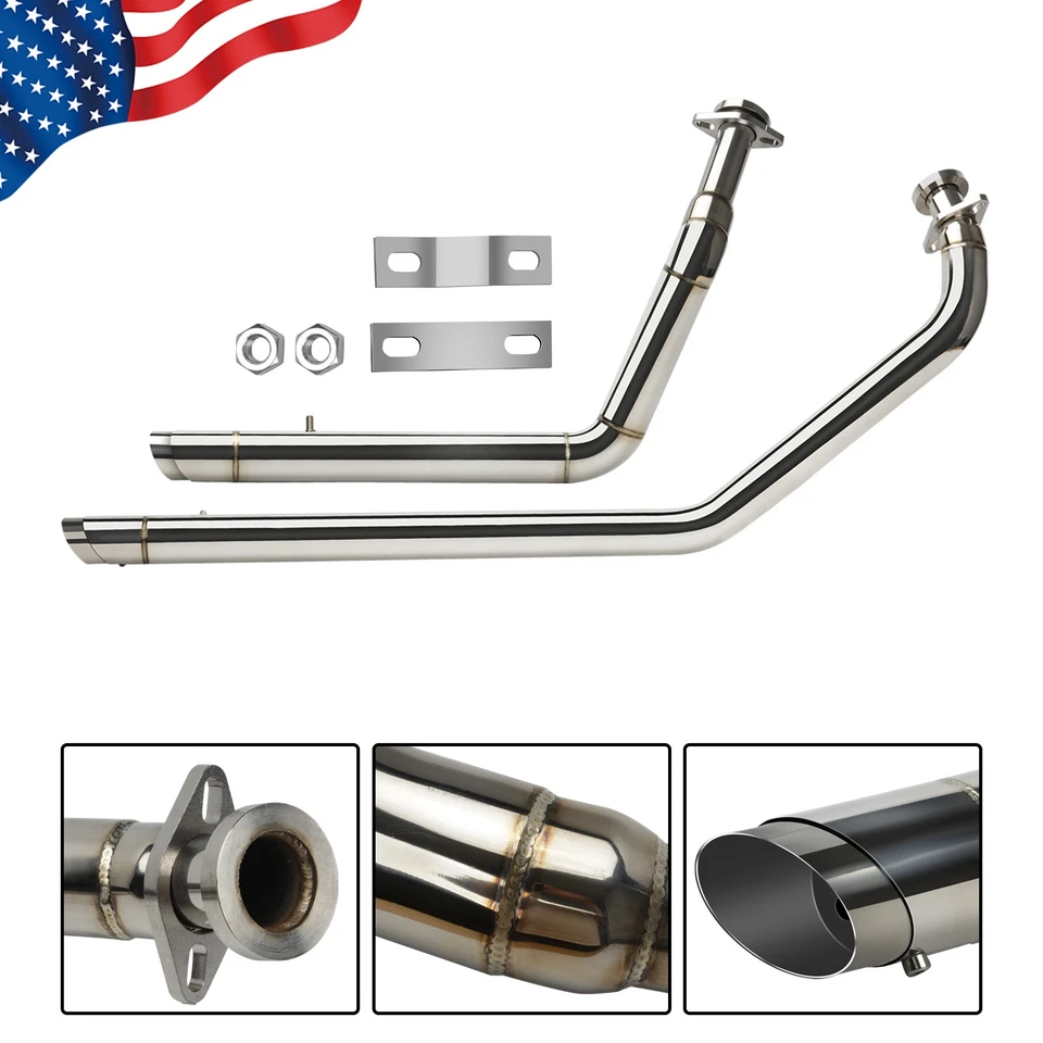 Shortshot Staggered Exhaust Pipes System For Suzuki Boulevard C50 C/T M50 VL800 - Image 3 of 4