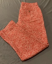 Vineyard Vines Breaker Pants Slim Fit Men’s 33x30 Coral All Over Print Tuna