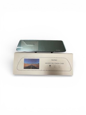 AKASO DL12 Mirror Dash Cam   Dual 1080p Front and Rear Camera with GPS 