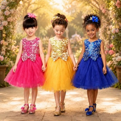 Kaymaluxe Girls Tulle Dress with Sequin 