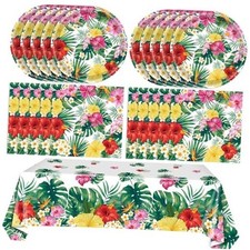 41PCSa Birthday Party Decoration Tropical Luau Themed Disposable Hawaii