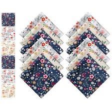 Womens 100 Cotton Floral Printed Handkerchiefs, Assorted Ladies Hankies