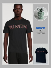 Valentino - Men's Navy Neon Universe Print T-Shirt M 