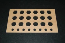 Reloading Die Storage Rack for Dies installed in Lee Quick Change Bushings