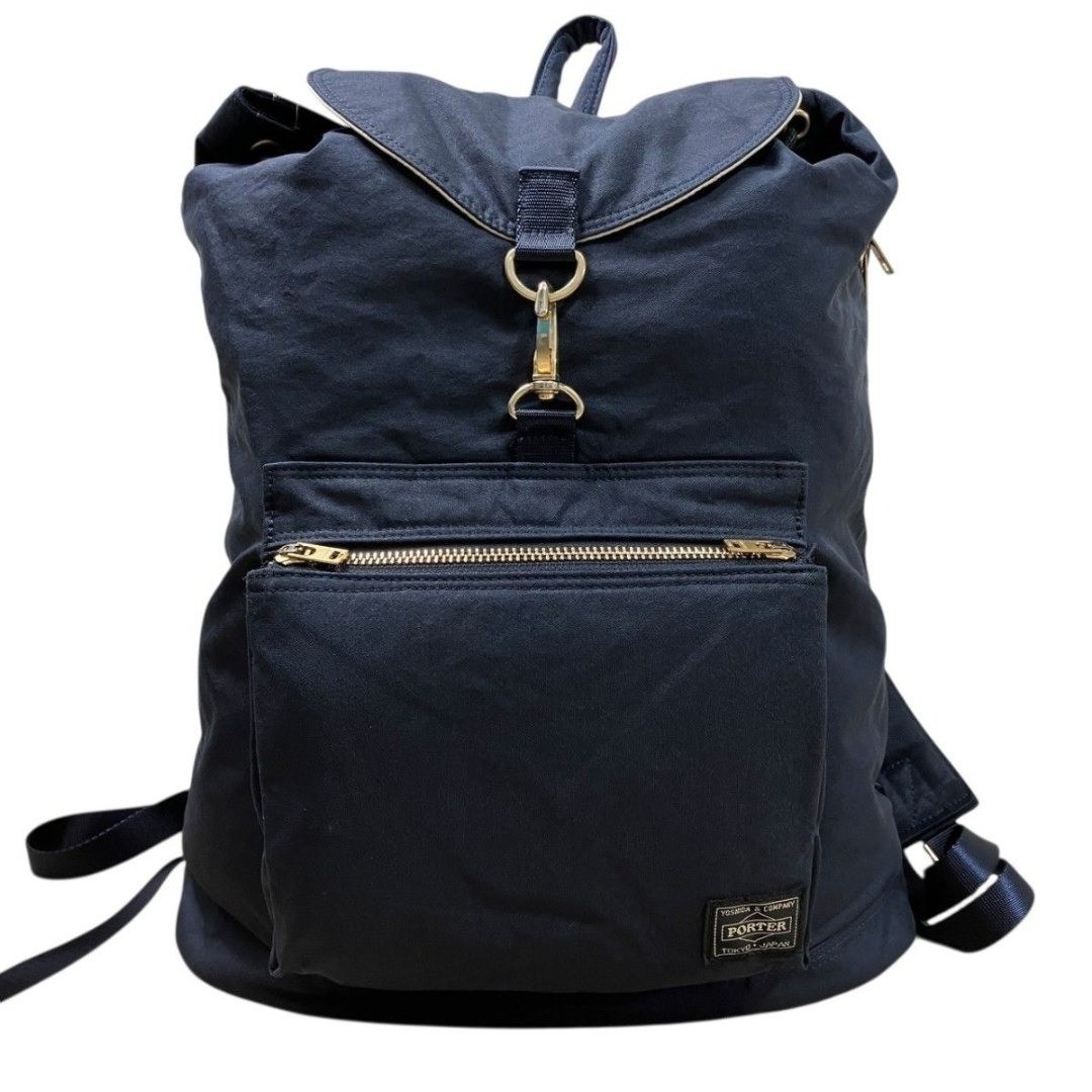 Porter Draft Rucksack Backpack Drawstring Navy Go… - image 2