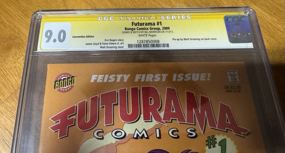 Futurama #1 Comic Con SDCC CGC Signature Series Bill Morrison Leela Sketch - Image 2 of 3