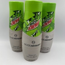 Lot Of 3  Sodastream Mt Dew Beverage Mix  Syr...