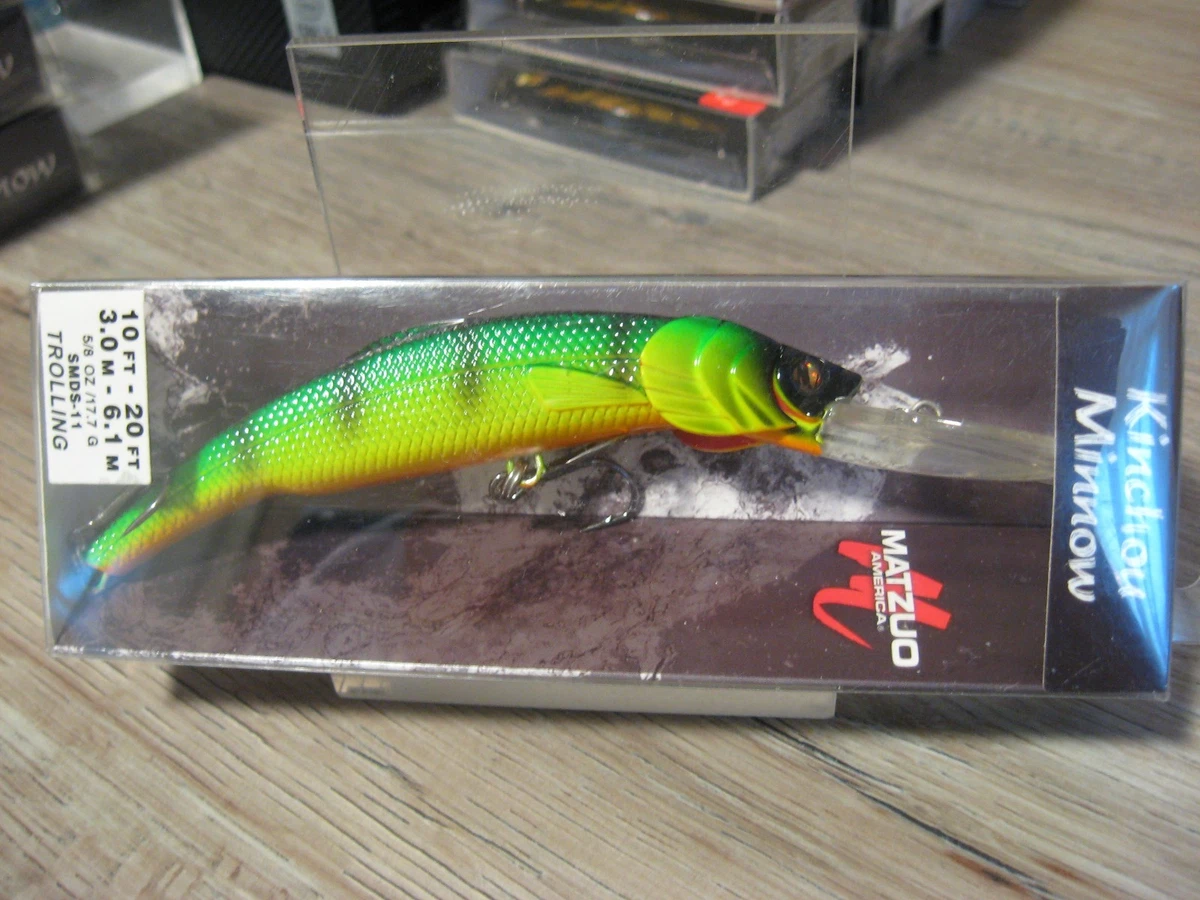 Esca Da Pesca Matzuo Kinchou Minnow – 5 1/2", 1,5 Oz, Immersioni 6-10', Per Luccio E Persico Naturale