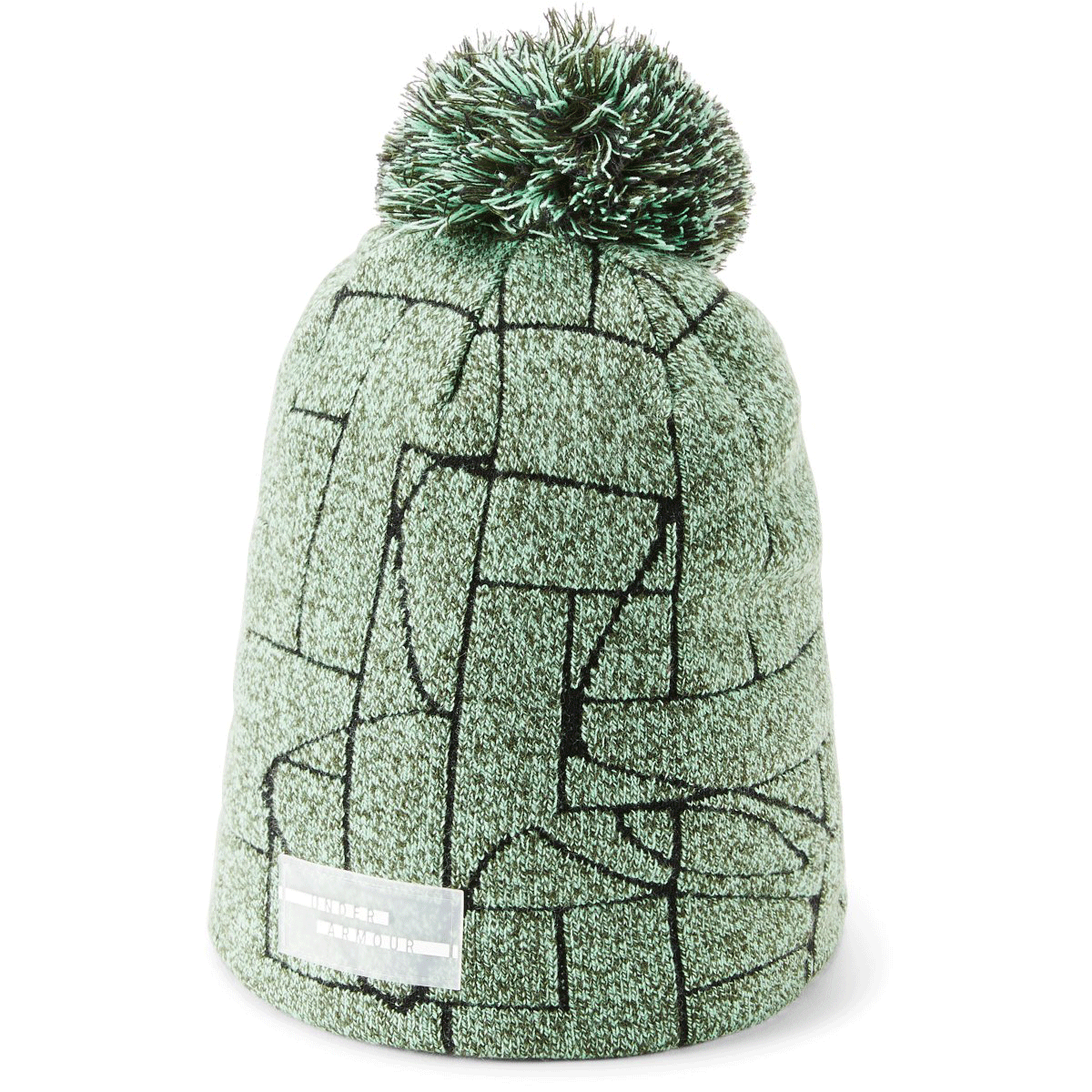 Under Armour Womens UA Graphic Pom Beanie - Artillery Green - One Size