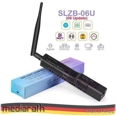 SMLIGHT SLZB-06U Zigbee LAN PoE USB Wi-Fi Adapter Zigbee2MQTT ZHA Thread CC2652P