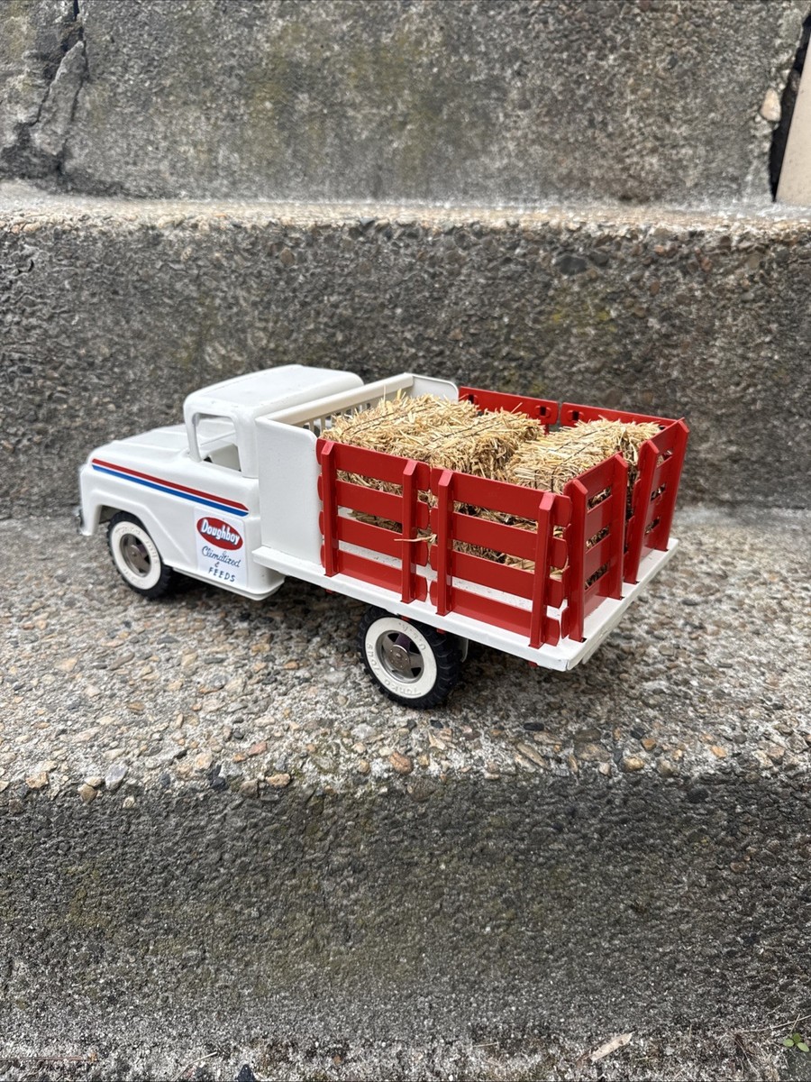 VINTAGE TONKA FARMS White Stake Farm Truck Horse Trailer Doughboy