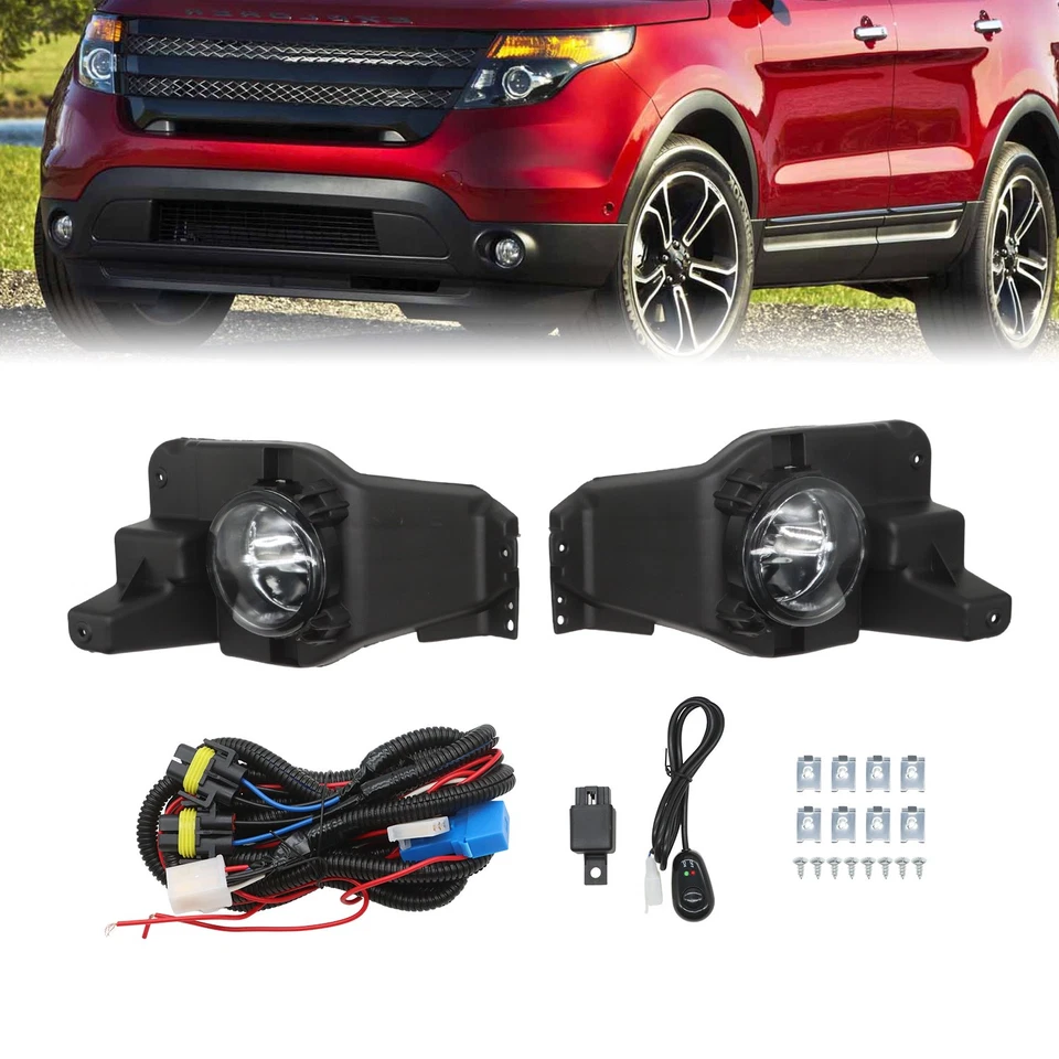 Fog Lights For Ford Explorer 2011 2012 2013 2014 2015 Front Bumper Driving Lamps - Image 3 of 4