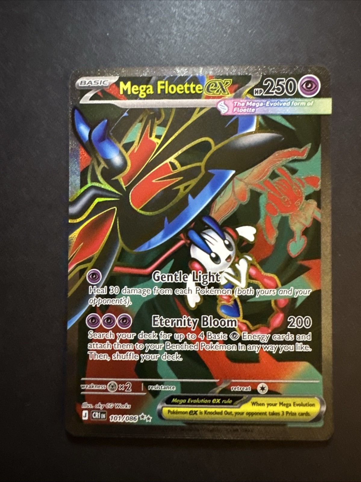 Mega Floette ex 101/086 Pokémon TCG Chaos Rising Ultra Rare NM