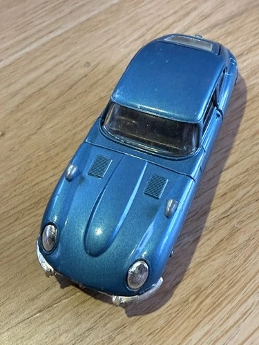 LOVELY VINTAGE CORGI TOYS 335 JAGUAR E-TYPE 2+2 BLUE DIECAST SPORTS CAR 1969